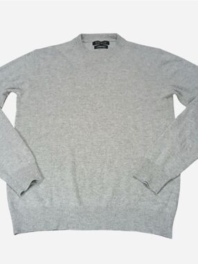 Maglificio Bartolini Italy Cashmere Blend Sweater Grey Crew Neck Men's MEDIUM